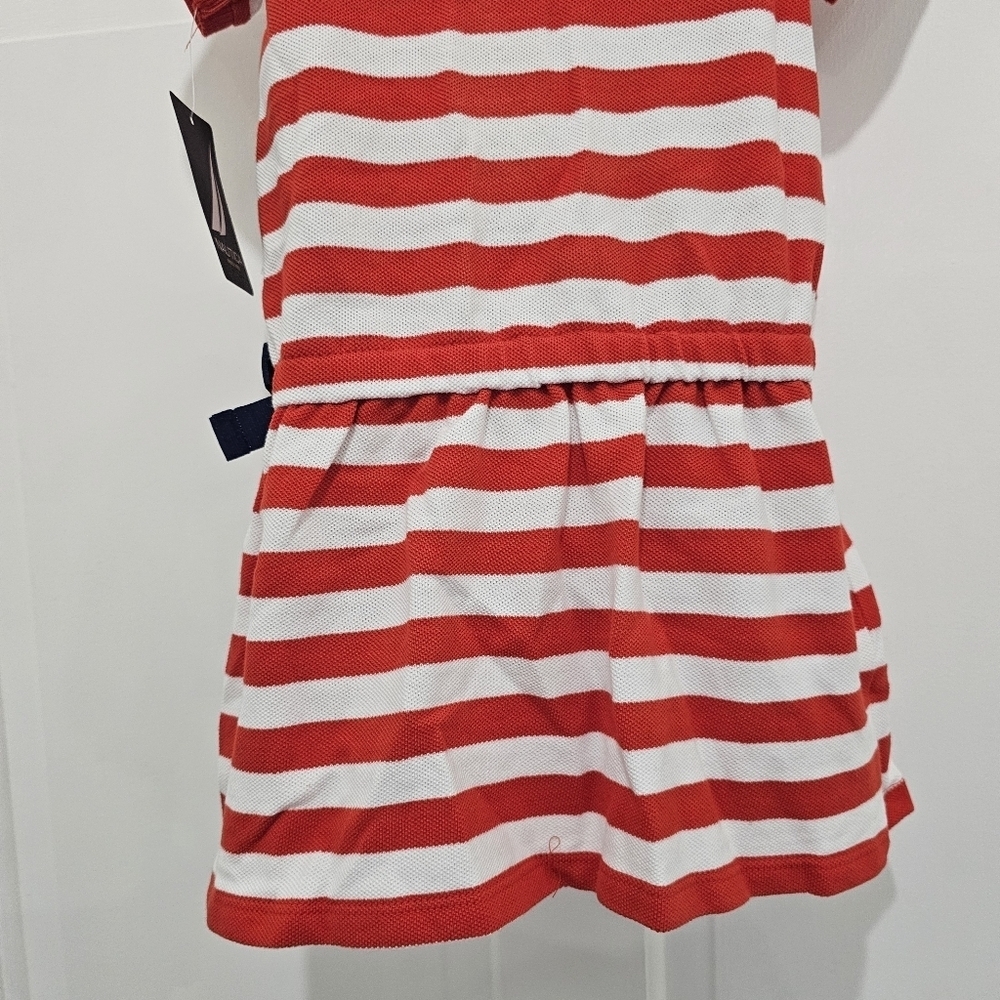 Nautica Girls Red & White Stripe Polo Dress Size 3T NWT - Picture 9 of 14